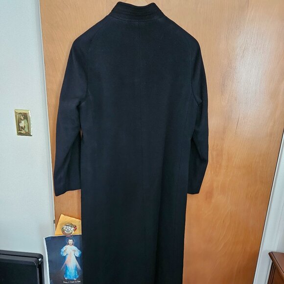 DONATED: Denise Originals Black Women's Coat -100% Pure Chinese Cashmere - Picture 2 of 16